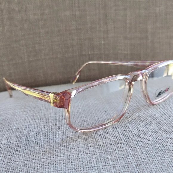 Marchon Men Glasses/Eyeglasses Frame READER Smoke Brown Frame France - Picture 2 of 12